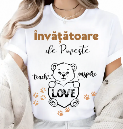 Cadouri pentru profesori sau absolventi - Tricou scoala pentru Doamna la Grupa ursuletilor– cadou personalizat pentru profesori