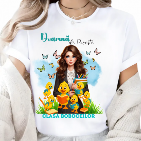 Tricou scoala pentru Doamna la Grupa boboceilor– cadou personalizat pentru profesori [1]