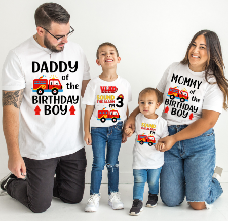 Tricou personalizat Pompieri Fireman cu cifra aniversara ABS1132.55 [1]