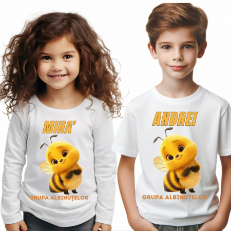 Cadouri Colegi, sefi sau angajati - Tricou scolare Clasa albinutelor personalizat pentru absolventi de scoala sau gradinita