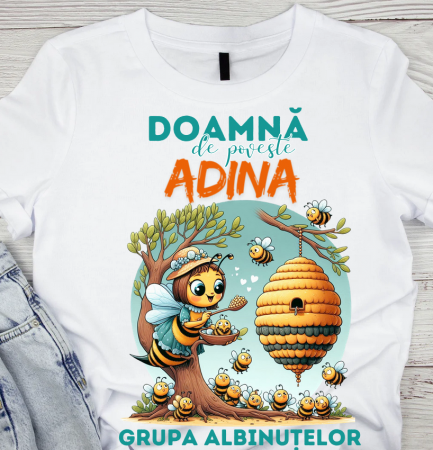 OFERTE SCOLARE - Tricou scolare Clasa albinutelor personalizat pentru absolventi de scoala sau gradinita