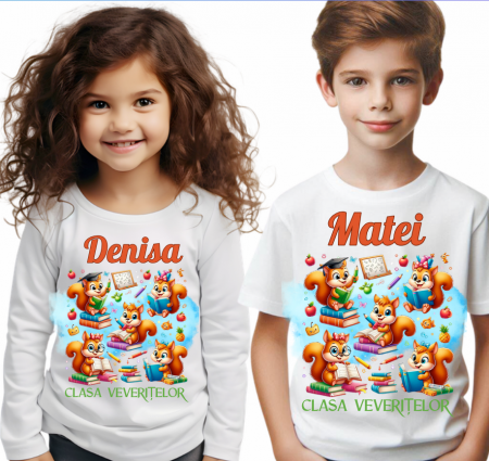 Cadouri Colegi, sefi sau angajati - Tricou scolare Clasa veveritelor pentru absolventi de scoala sau gradinita