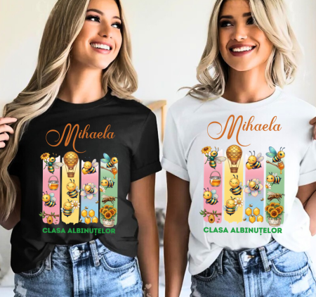 Cadouri pentru profesori sau absolventi - Tricou personalizat pentru Clasa albinutelor - un cadou cu Design Elegant pentru profesori sau elevi