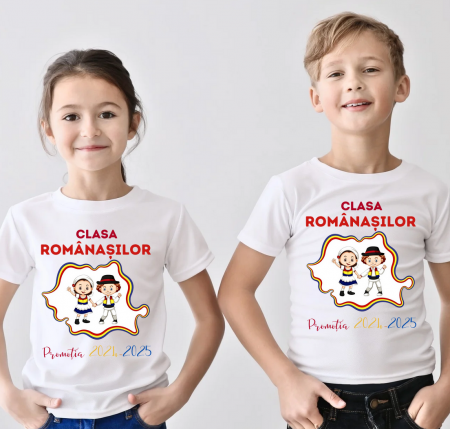 Cadouri copii 5 ani - Tricou traditional absolvire elevi hora unirii Clasa Romanasilor ABS11203