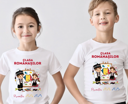 Tricou traditional absolvire elevi hora unirii Clasa Romanasilor ABS11205 [1]