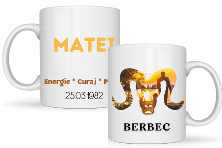 Tricou zodiac BERBEC personalizat cu text sau poze, unisex TBER122 [3]