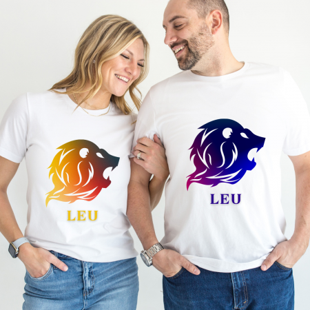 Cadouri Pensionare - Tricou zodiac LEU personalizat cu text sau poze, unisex TLEU119