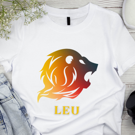 Tricou zodiac LEU personalizat cu text sau poze, unisex TLEU119 [5]