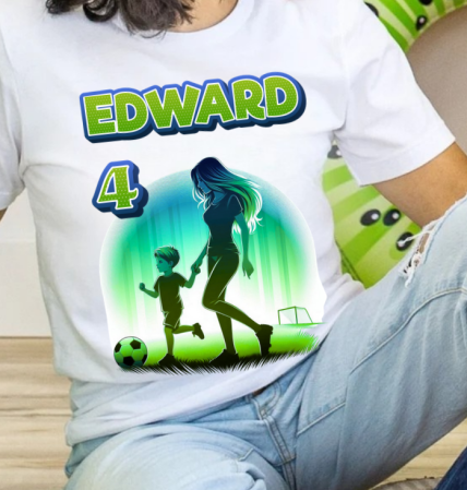 Tricouri Family Aniversare Personalizate – Cadou Haios pentru Copii și Părinți | Model Tematic Fotbal [4]