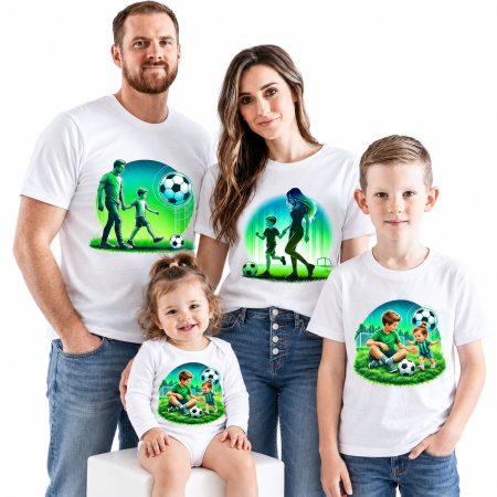 Cadouri pentru profesori sau absolventi - Tricouri Family Aniversare Personalizate – Cadou Haios pentru Copii și Părinți | Model Tematic Fotbal