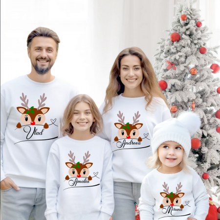 Fashion - Tricouri Family mama, tata  si copii personalizate cu tematica de Craciun,  Craciun Fericit 12248