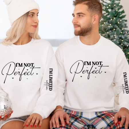 Tricouri personalizate Family - Tricouri Family mama, tata  si copii personalizate I'm not perfect 12255