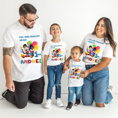 Tricouri Family mama, tata si copii personalizate PENTRU MOT 1 AN 11256.01 MICKEY MOUSE Tricouri Family mama, tata si copii personalizate PENTRU MOT 1 AN 11256.01 MICKEY MOUSE