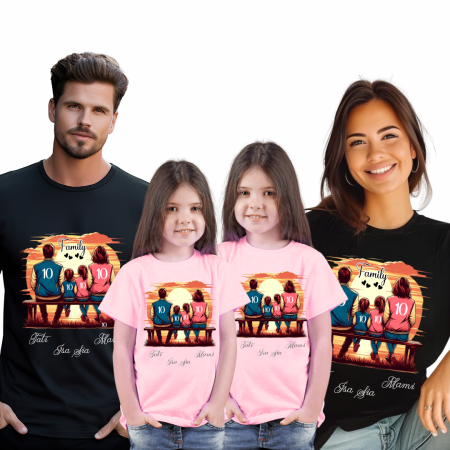 Fashion - Tricouri Family mama, tata  si copii personalizate pentru aniversare 11256.32