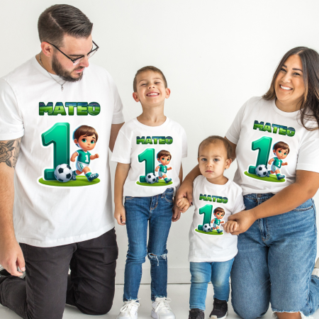 Tricouri personalizate Family - Tricouri Family mama, tata  si copii personalizate PENTRU MOT 1 AN 11256.10  tematica fotbal