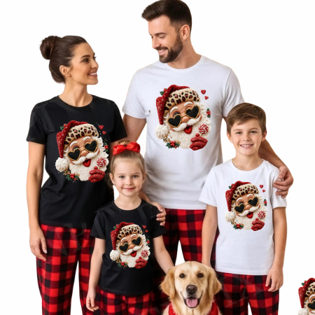 Tricouri personalizate Santa Clauss efect 3D de cusătură si  împletitură, Cadoul perfect de craciun 3225 [2]