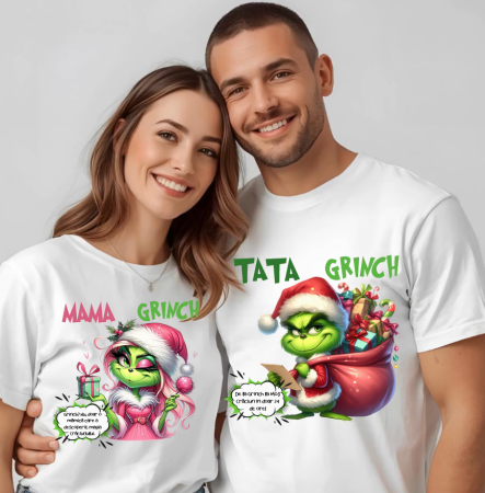 Tricouri personalizate Family - Tricouri personalizate Family, Cadoul perfect de craciun Grinch Family  25113