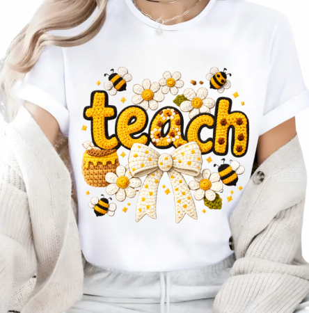 Tricou Special pentru Educatoare de albinute - un cadou cu Design Elegant Tip Brodat [2]