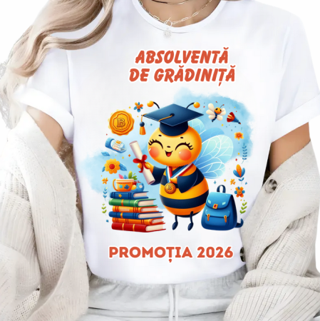 Cadouri pentru profesori sau absolventi - Tricouri „Absolvent de Gradinita” pentru grupa Albinutelor – Amintire Speciala de Final de An