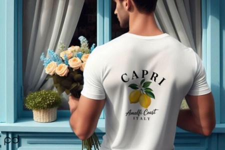 Tricouri Personalizate pentru Vara Capri Amalfi Coast Italy   - Esentiale in Bagajul Tau de Vacanta ❤️ E-Cadou.com [1]