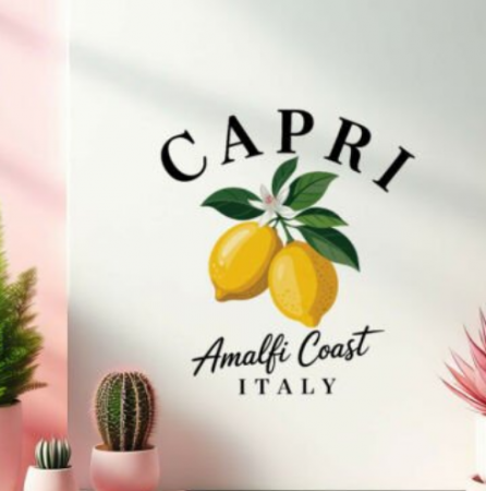 Tricouri Personalizate pentru Vara Capri Amalfi Coast Italy   - Esentiale in Bagajul Tau de Vacanta ❤️ E-Cadou.com [3]