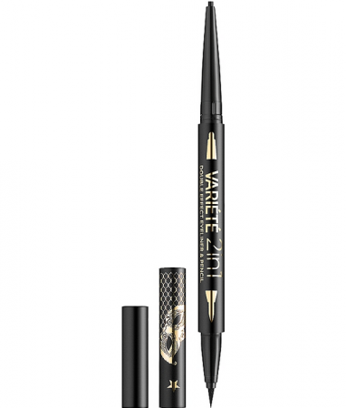 Make-up ochi - Tus de ochi Eveline Variete Double Effect 2 in 1, Ultra Black