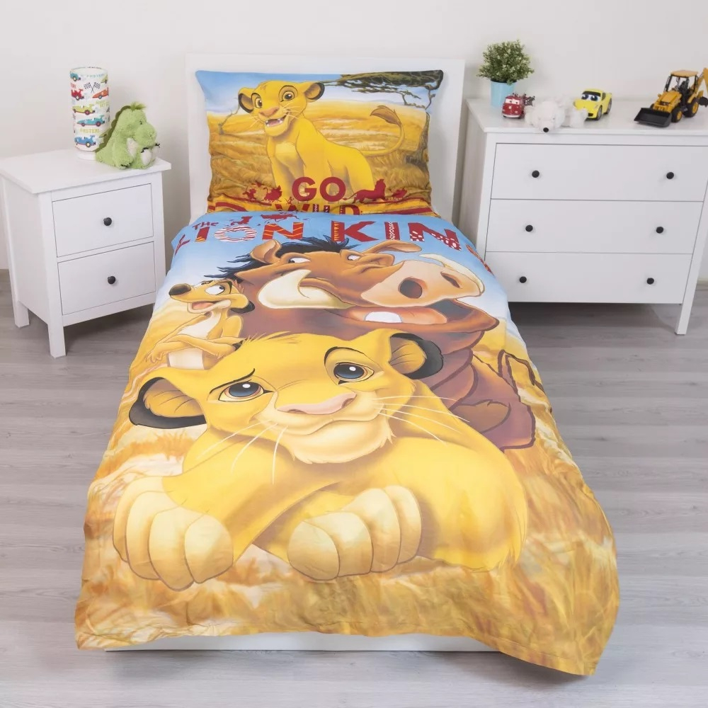 Lenjerie de pat pentru copii Regele Leu 140 200cm, 70 90 cm