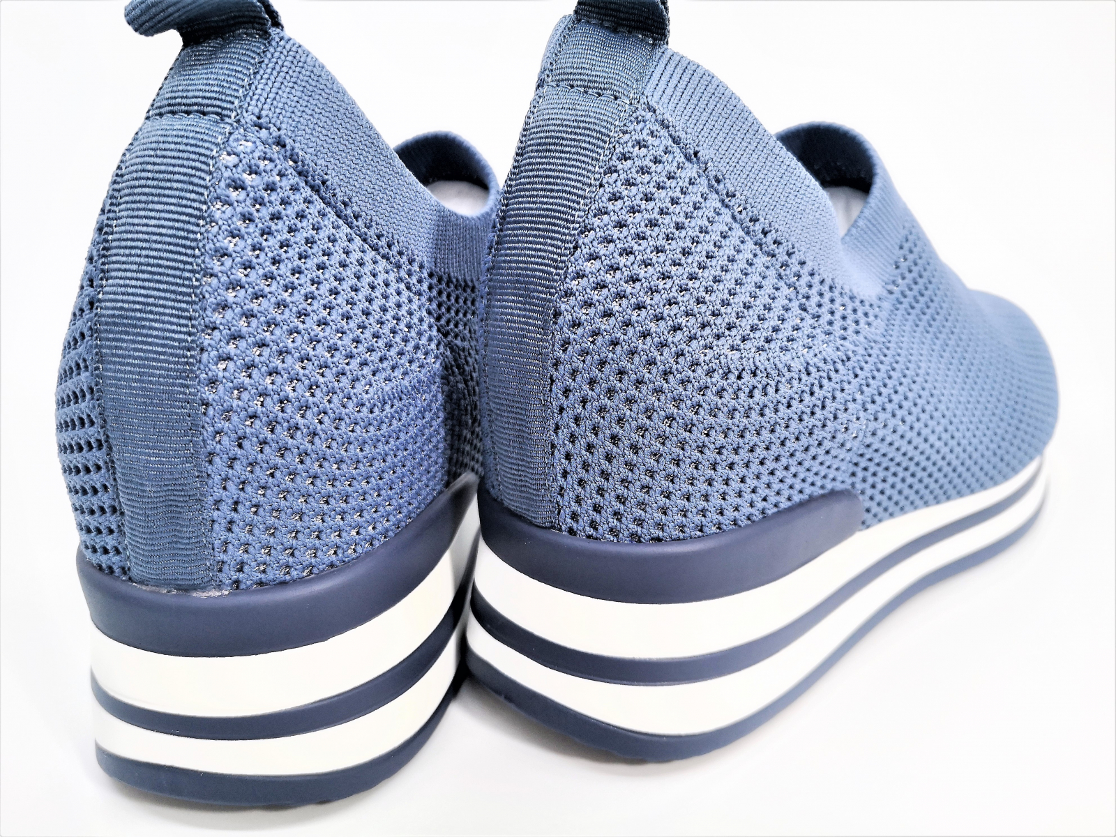 Pantofi sport de dama albastri cu platforma H0112