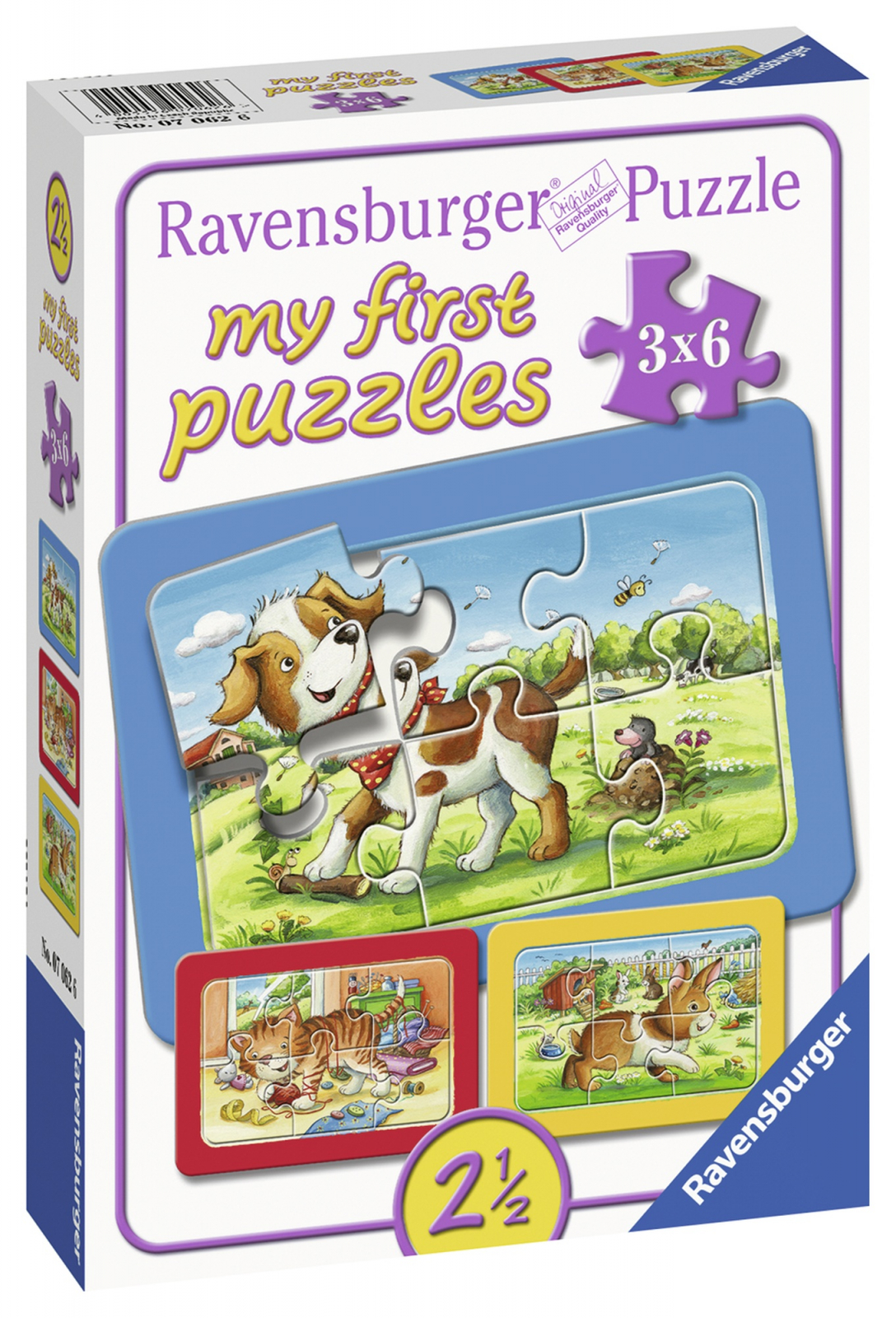 PUZZLE ANIMALUTE, 3x6 PIESE