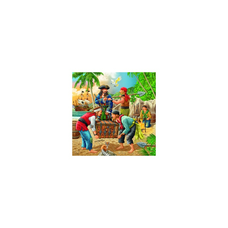 PUZZLE AVENTURILE PIRATILOR, 3x49 PIESE