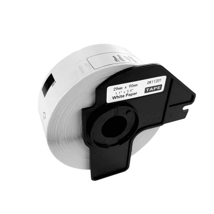 Etichete 29 x 90 mm suport plastic inclus Aymo ID1 compatibile Brother DK-11201 DK11201 400 etichete [1]