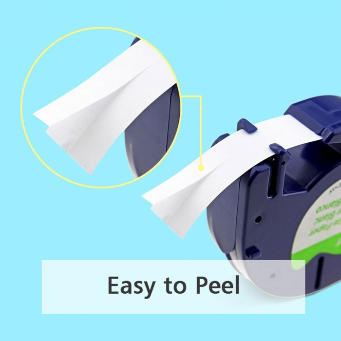 Etichete borcane hartie alba 12mm x 4m Aymo ID1compatibile Dymo Letratag 91200 S0721510 [6]