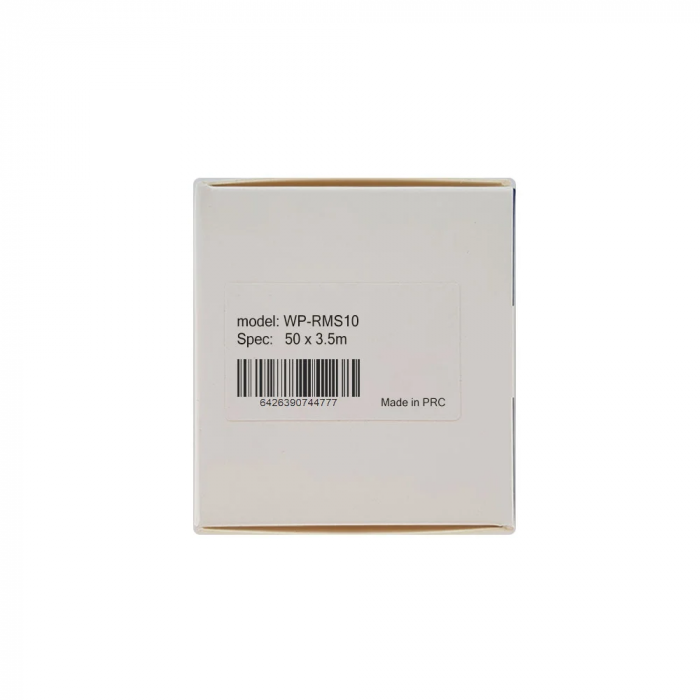 Etichete ecusoane/carduri mari 50 mm x 3.5 m modul continuu neadezive plastic alb Aymo ID1 pentru imprimanta AIMO Phomemo M110 M200 M220 [6]