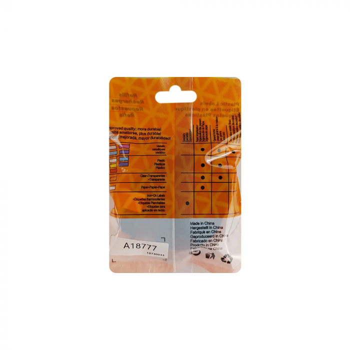 Etichete haine Iron-On 12 mm x 2 m rosu alb Aymo ID1 compatibile Dymo S0718850 Letratag 18769 18773 18777 [6]