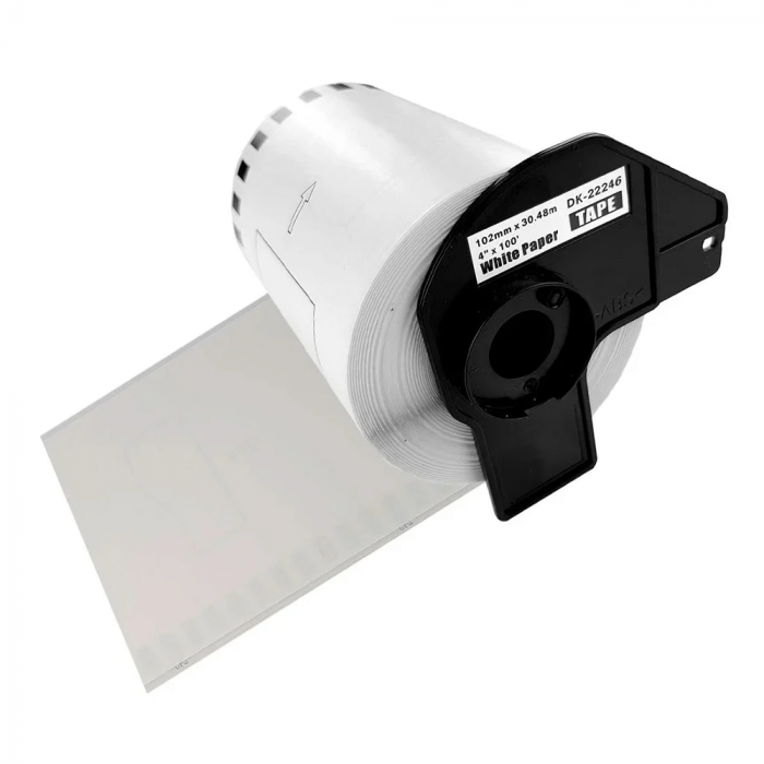 Wide labels continuous DK-22246 102mm x 30.48m plastic holder included compatible Brother DK-22246 DK22246 [1]