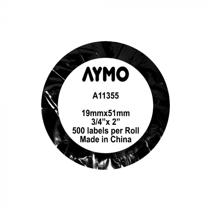 Etichete plastic alb 19 x 51 mm Aymo ID1 compatibile Dymo 11355 S0722550 500 etichete [3]