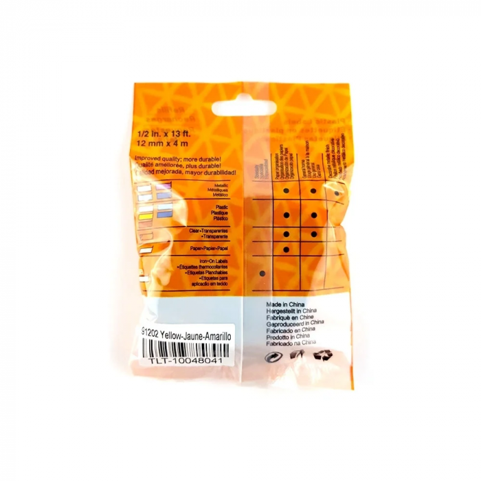 Etichete plastic galben 12mm x 4m Aymo ID1 compatibile Dymo Letratag 91200  S0721510 [7]
