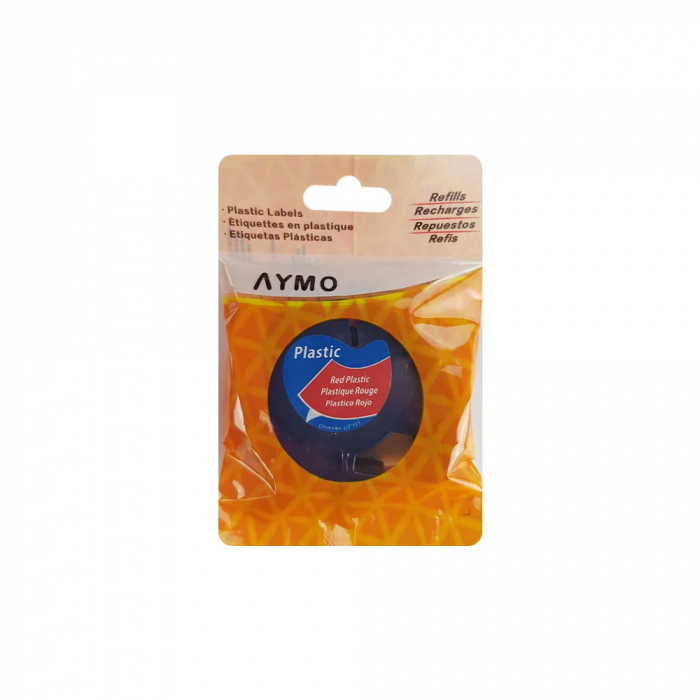 Etichete plastic rosu 12mm x 4m Aymo ID1 compatibile Dymo Letratag 91203 S0721630 [4]