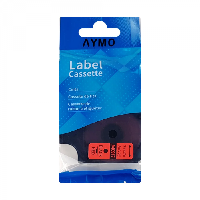 Red plastic labels 9 mm x 7 m red Aymo ID1 compatible Dymo S0720720 40917 [5]