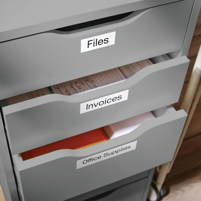 Etichete poliester alb 19 mm x 5.5 mm Aymo ID1 compatibile Dymo 18484 suprafete plane [3]