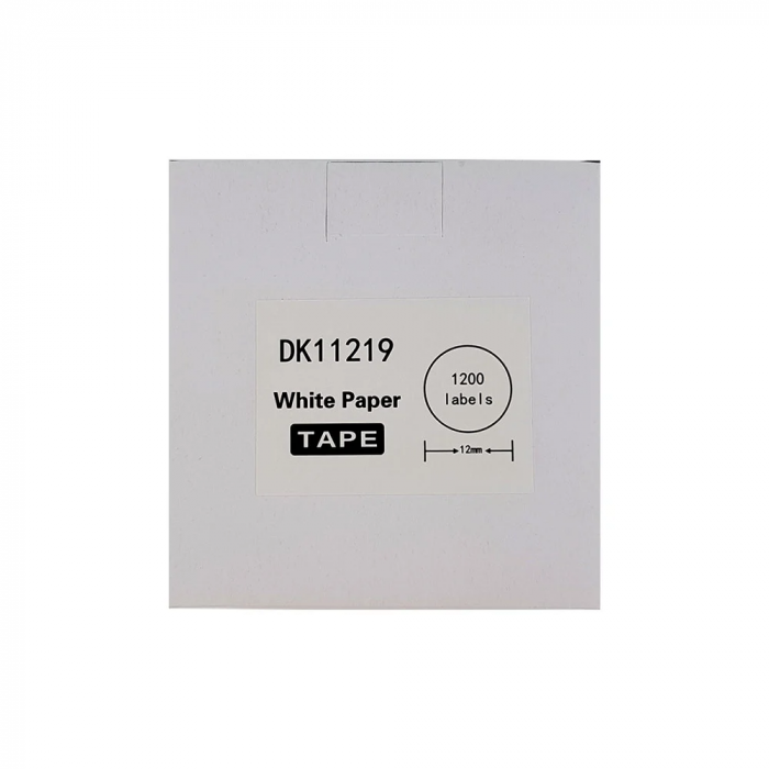 Rouns labels Ø12 mm plastic holder included Aymo ID1 compatible Brother DK-11219 DK11219, 1200 labels [3]