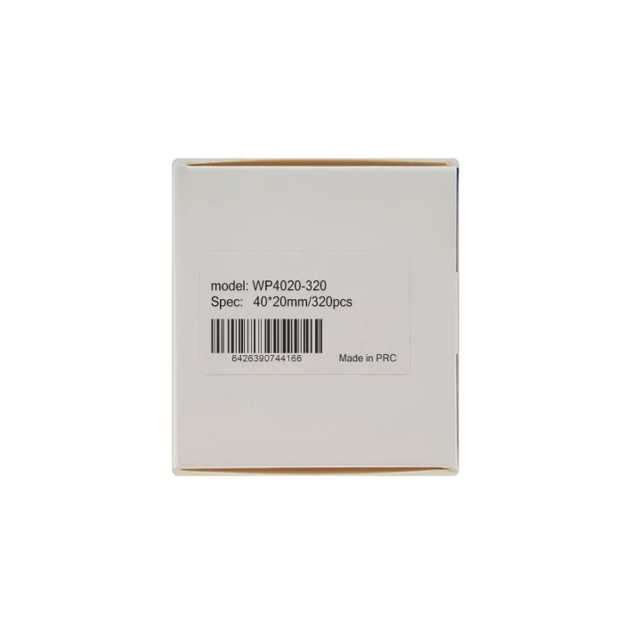 Etichete termice 40 x 20 mm plastic alb Aymo ID1 pentru imprimanta AIMO Phomemo M110 M200 M220, 320 etichete [12]