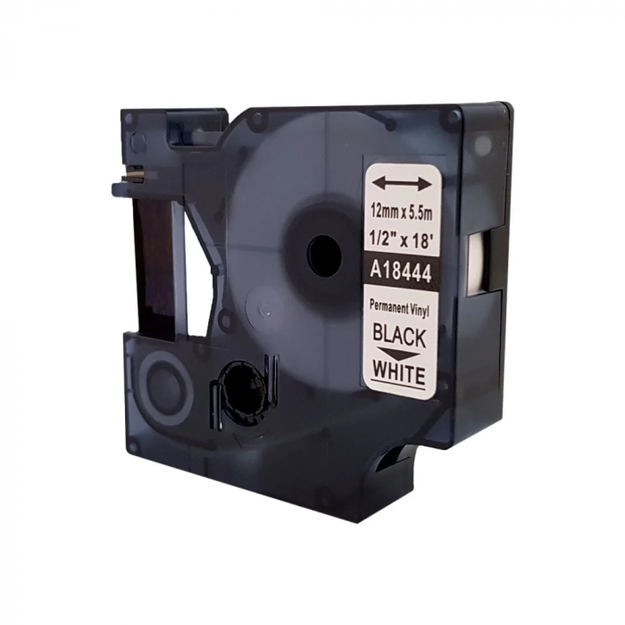 Etichete vinil alb 12 mm x 5.5 m Aymo ID1 compatibile Dymo 18444 [4]