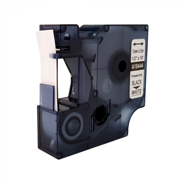 Etichete vinil alb 12 mm x 5.5 m Aymo ID1 compatibile Dymo 18444 [5]