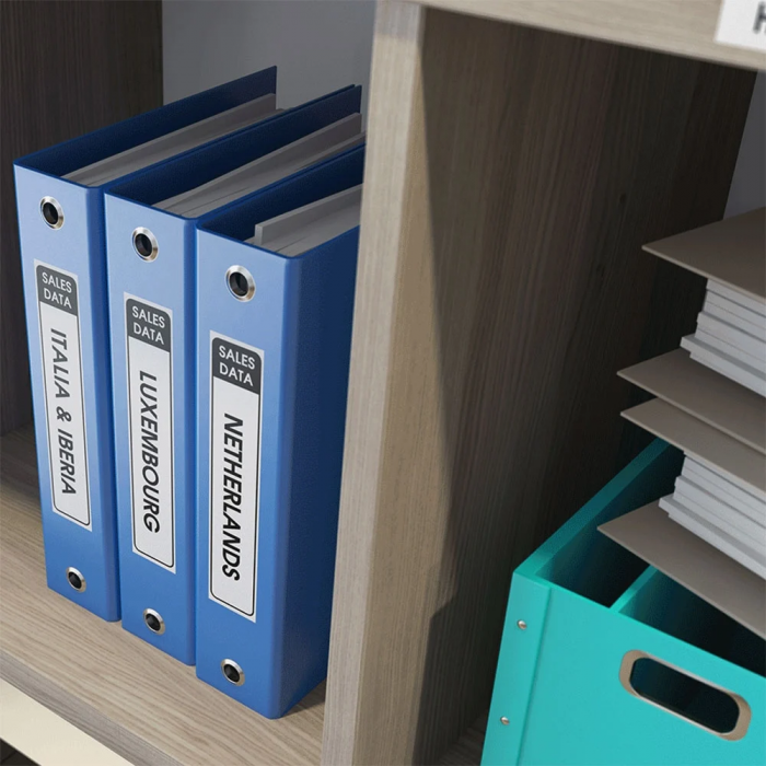 Set 10 Narrow labels continuous 29 mm x 30.48 m plastic holder included Aymo ID1 compatible Brother DK-22210 DK22210 [2]
