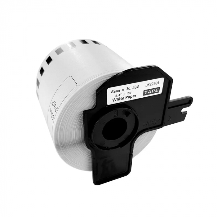 Set 15 Etichete modul continuu 62 mm x 30.48 m suport plastic inclus Aymo ID1 compatibile Brother DK-22205 DK22205 [4]