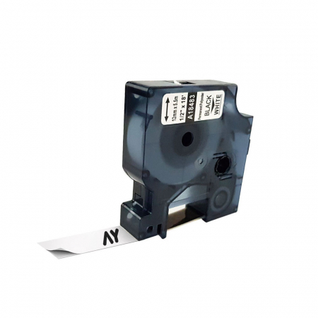 Etichete Compatibile Dymo Industriale - Etichete poliester alb 12 mm x 5.5 mm Aymo ID1 compatibile Dymo 18483 suprafete plane