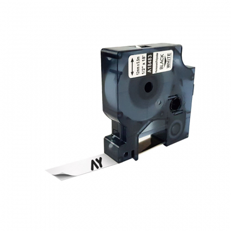 Etichete Compatibile Dymo Industriale - Etichete poliester alb 12 mm x 5.5 m  Aymo ID1 compatibile Dymo 16959 18483 S0718060