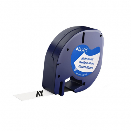 Etichete Compatibile Dymo Letratag - Etichete plastic alb 12mm x 4m Aymo ID1 compatibile Dymo Letratag 91221 91201 S0721660