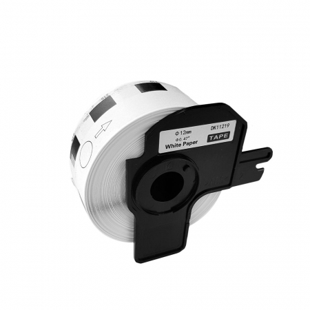 Etichete Compatibile Brother DK - Etichete rotunde Ø12 mm suport plastic inclus Aymo ID1 compatibile Brother DK-11219 DK11219, 1200 etichete